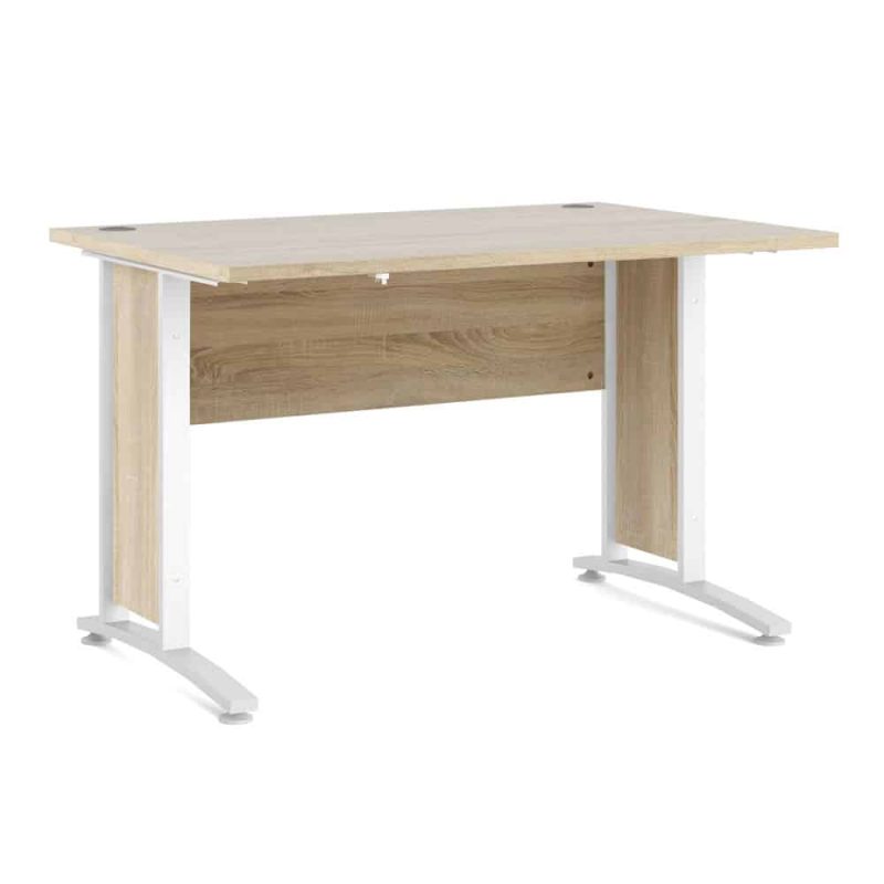 Furniture To Go Prima Desk 120cm Oak White Legs