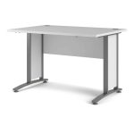 Furniture To Go Prima Desk 120cm White Silver Grey Legs