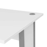 Furniture To Go Prima Desk 120cm White Silver Grey Legs