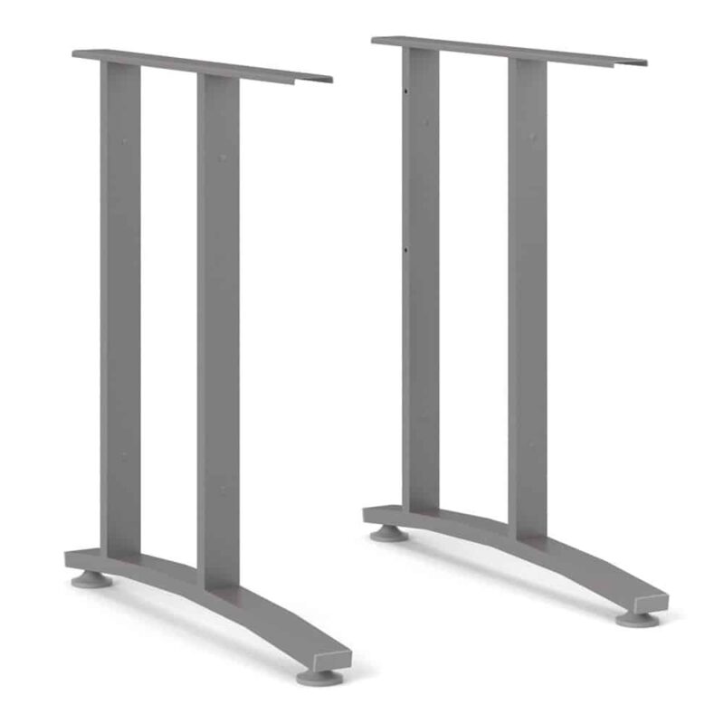 Furniture To Go Prima Desk 120cm White Silver Grey Legs