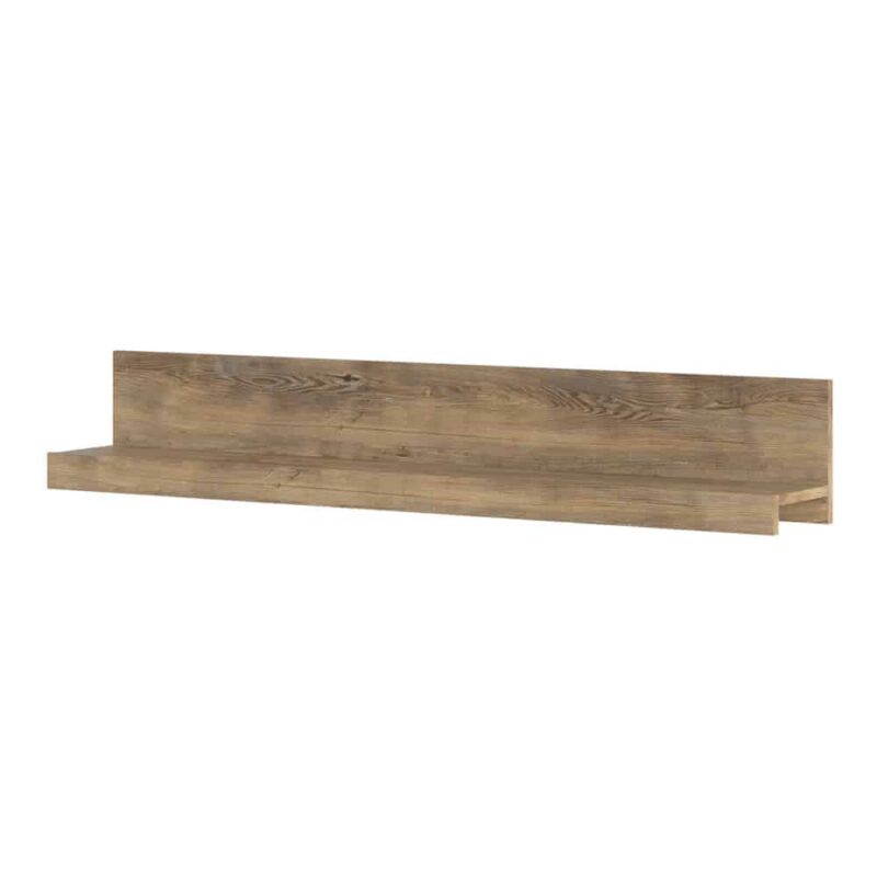 Furniture To Go Rapallo 135cm Wide Wall Shelf Chestnut