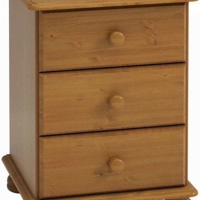 Furniture To Go Richmond 3 Drawer Bedside Unit Pine