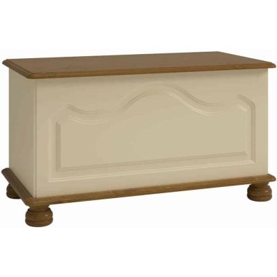 Furniture To Go Richmond Ottoman Blanket Box Cream Pine