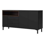 Furniture To Go Roomers Sideboard 3 Drawers 3 Doors Black Walnut