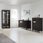 Furniture To Go Roomers Sideboard 3 Drawers 3 Doors Black Walnut