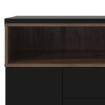 Furniture To Go Roomers Sideboard 3 Drawers 3 Doors Black Walnut