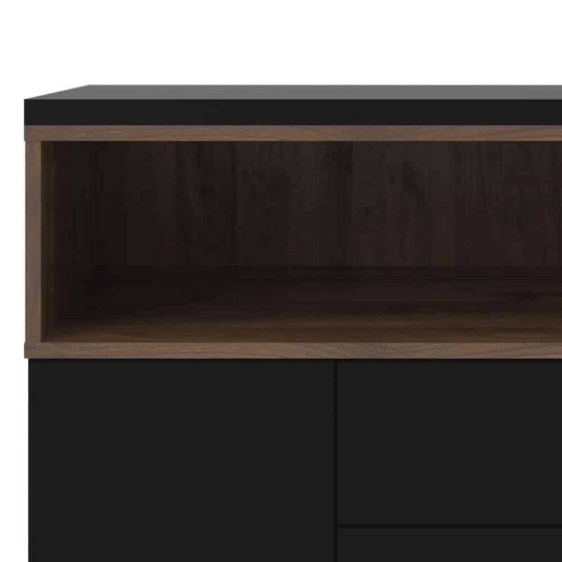 Furniture To Go Roomers Sideboard 3 Drawers 3 Doors Black Walnut