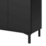 Furniture To Go Roomers Sideboard 3 Drawers 3 Doors Black Walnut