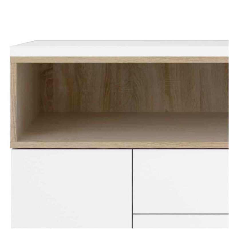 Furniture To Go Roomers Sideboard 3 Drawers 3 Doors White Oak
