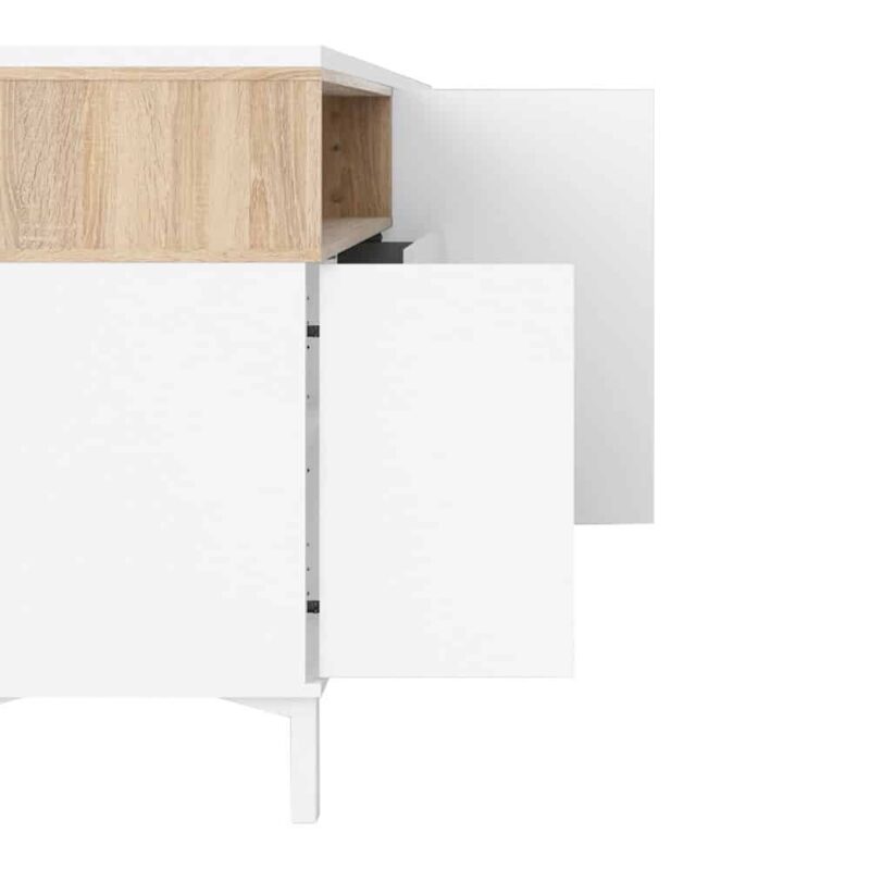 Furniture To Go Roomers Sideboard 3 Drawers 3 Doors White Oak