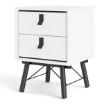 Furniture To Go Ry Bedside Cabinet 2 Drawer Matt White