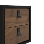 Furniture To Go Ry Bedside Cabinet 2 Drawer Matt Black Walnut
