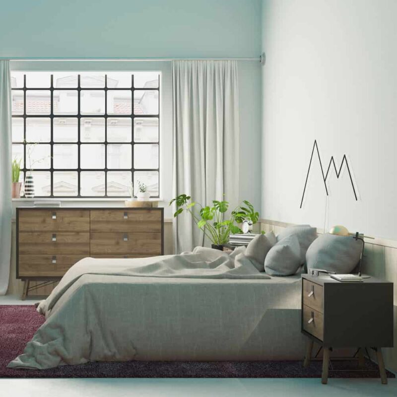Furniture To Go Ry Bedside Cabinet 2 Drawer Matt Black Walnut