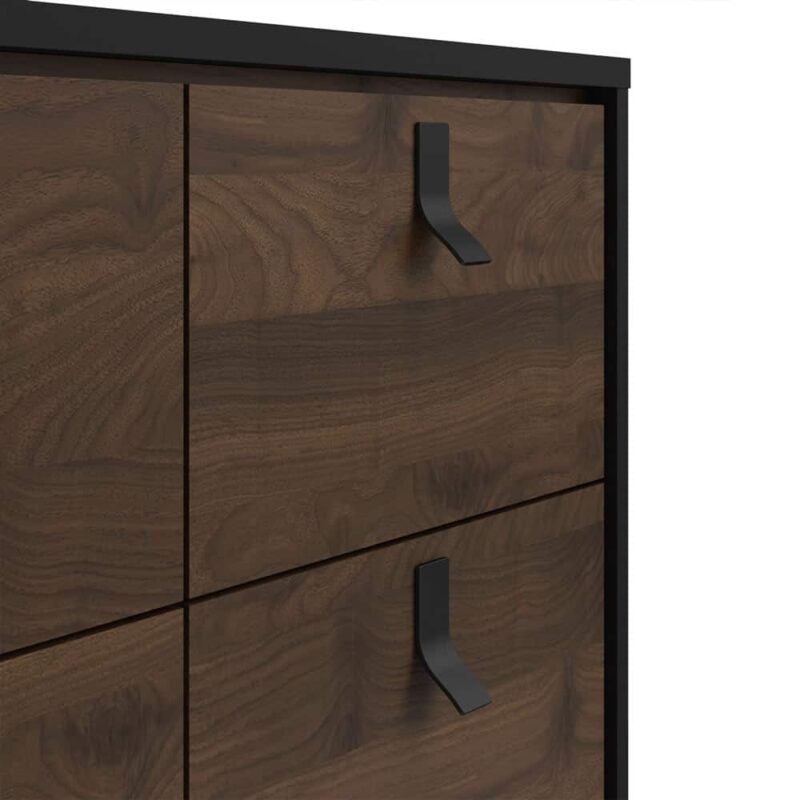 Furniture To Go Ry Double Chest Of 6 Drawers Matt Black Walnut