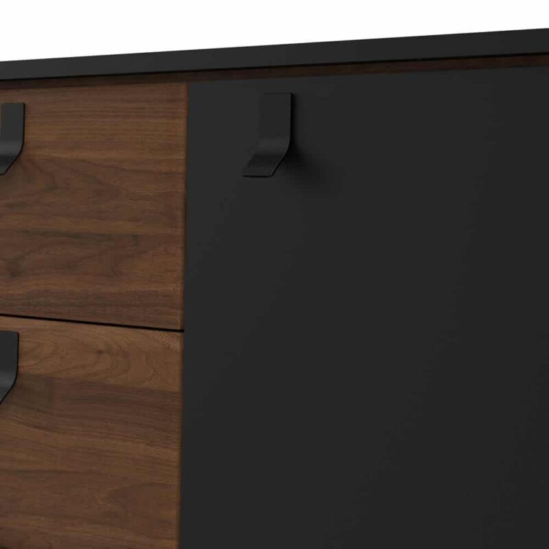 Furniture To Go Ry Sideboard 2 Doors 2 Drawers Matt Black Walnut
