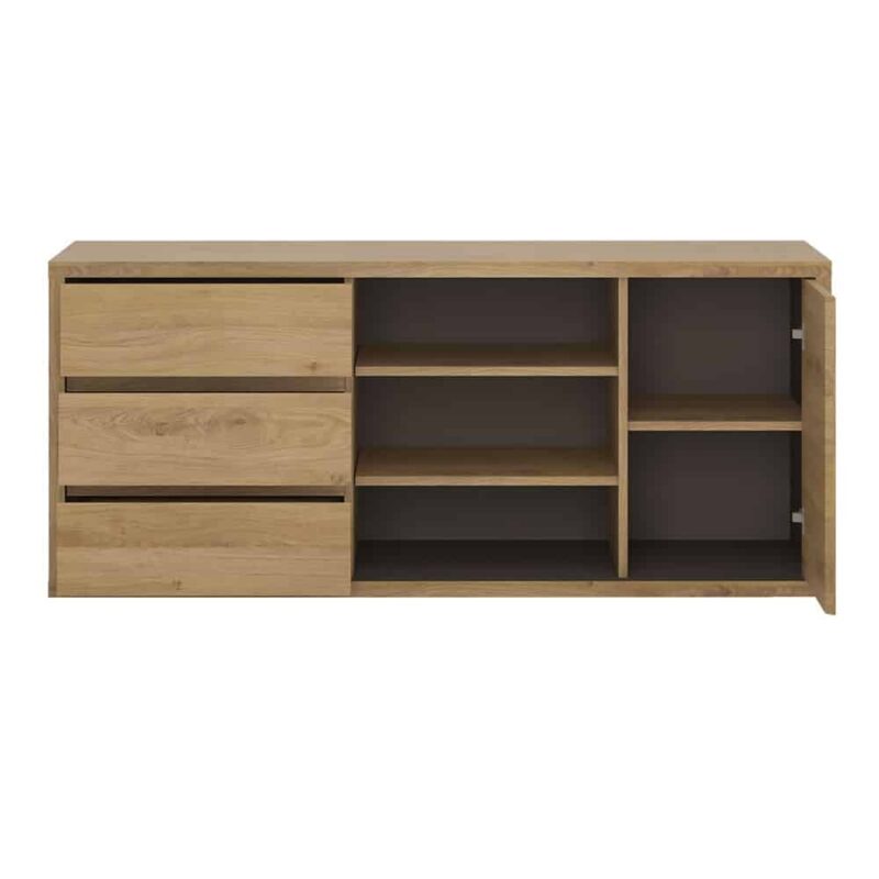 Furniture To Go Shetland 1 Door 3 Drawer TV Cabinet Oak