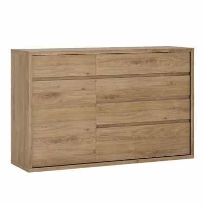 Furniture To Go Shetland 1 Door 5 Drawer Cupboard Oak