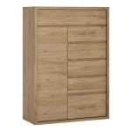 Furniture To Go Shetland 1 Door 6 Drawer Cupboard Oak