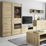 Furniture To Go Shetland 2 Door 2 Drawer Narrow Cabinet Oak
