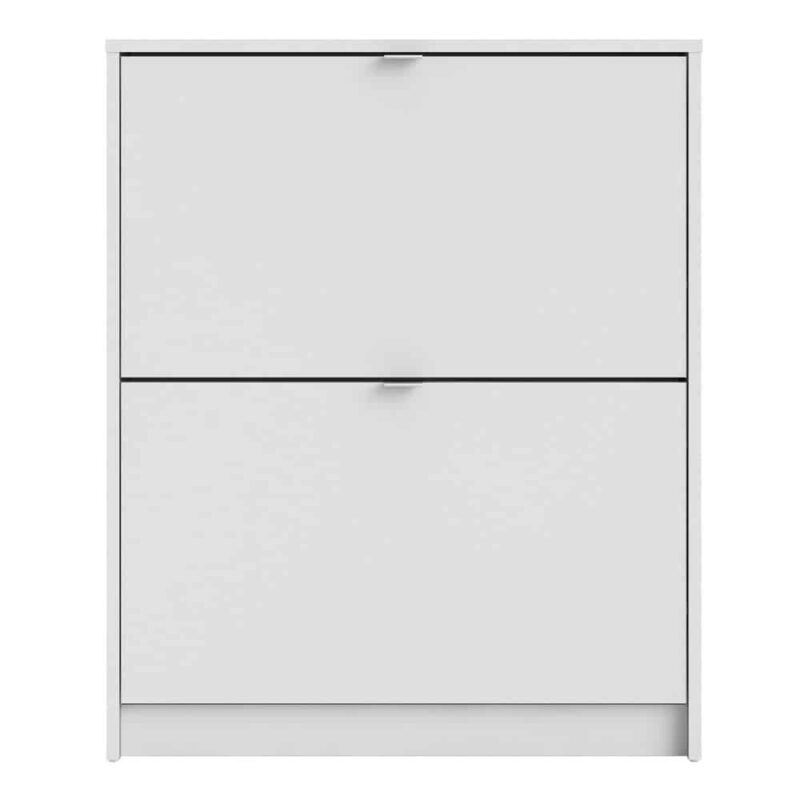 Furniture To Go Shoe Cabinet 2 Tilting Doors 1 Layer White