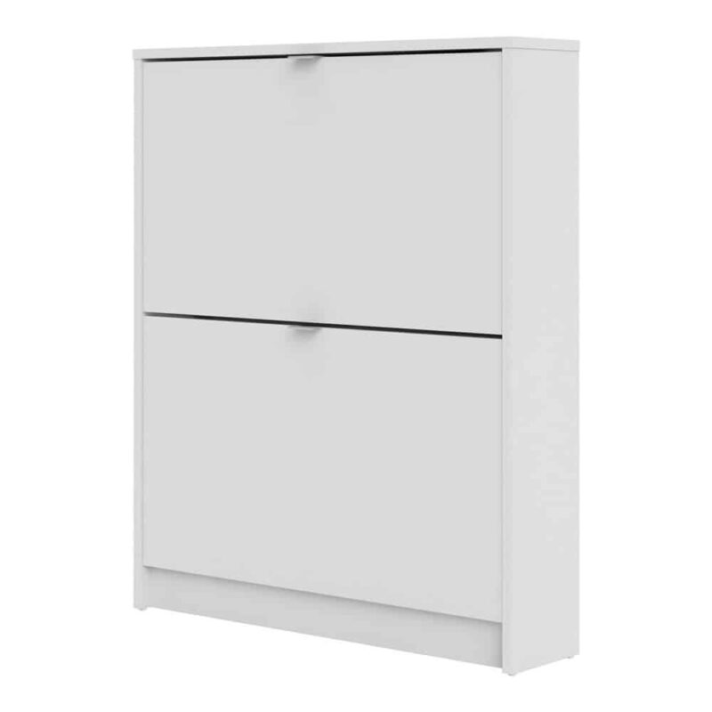 Furniture To Go Shoe Cabinet 2 Tilting Doors 1 Layer White