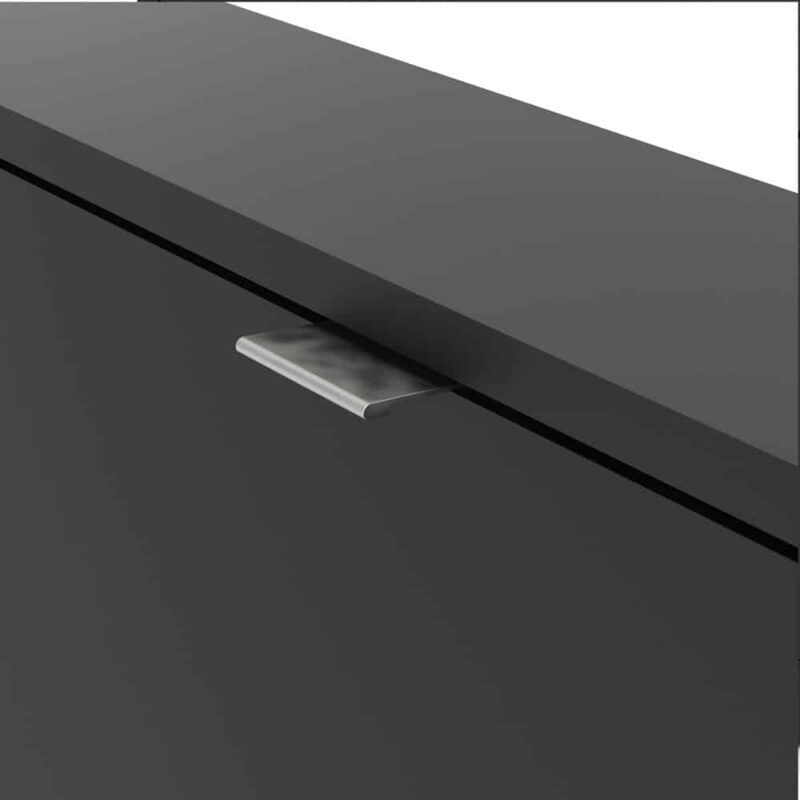 Furniture To Go Shoe Cabinet 2 Tilting Doors 2 Layers Matt Black