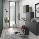 Furniture To Go Shoe Cabinet 4 Tilting Doors 2 Layers Matt Black