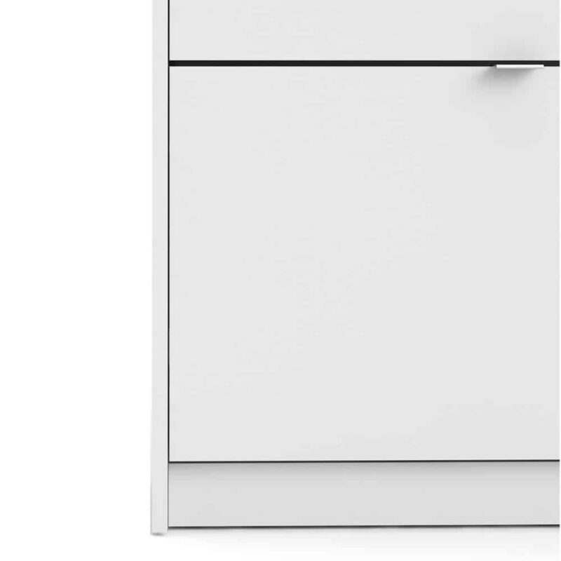 Furniture To Go Shoe Cabinet 4 Tilting Doors 2 Layers White