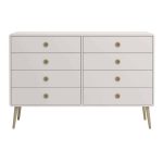 Furniture To Go Softline 8 Drawer Wide Chest Off White