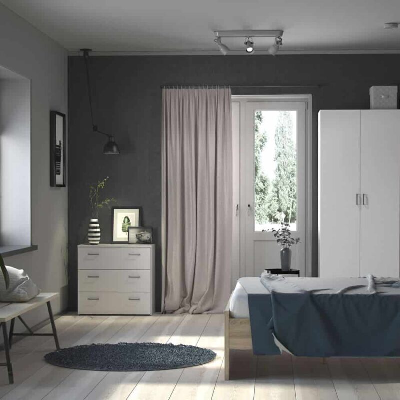Furniture To Go Space 2 Door Wardrobe White