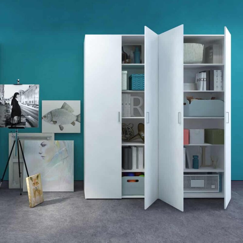 Furniture To Go Space 2 Door Wardrobe White