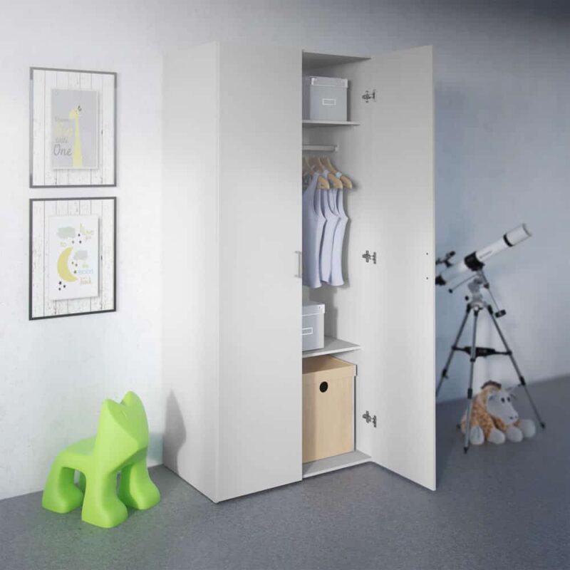 Furniture To Go Space 2 Door Wardrobe White