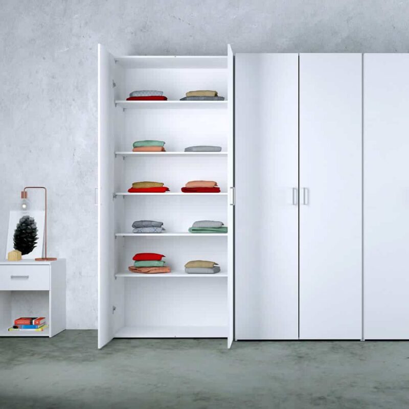 Furniture To Go Space 2 Door Wardrobe White