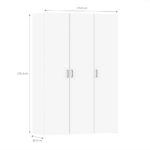 Furniture To Go Space 3 Door Wardrobe White