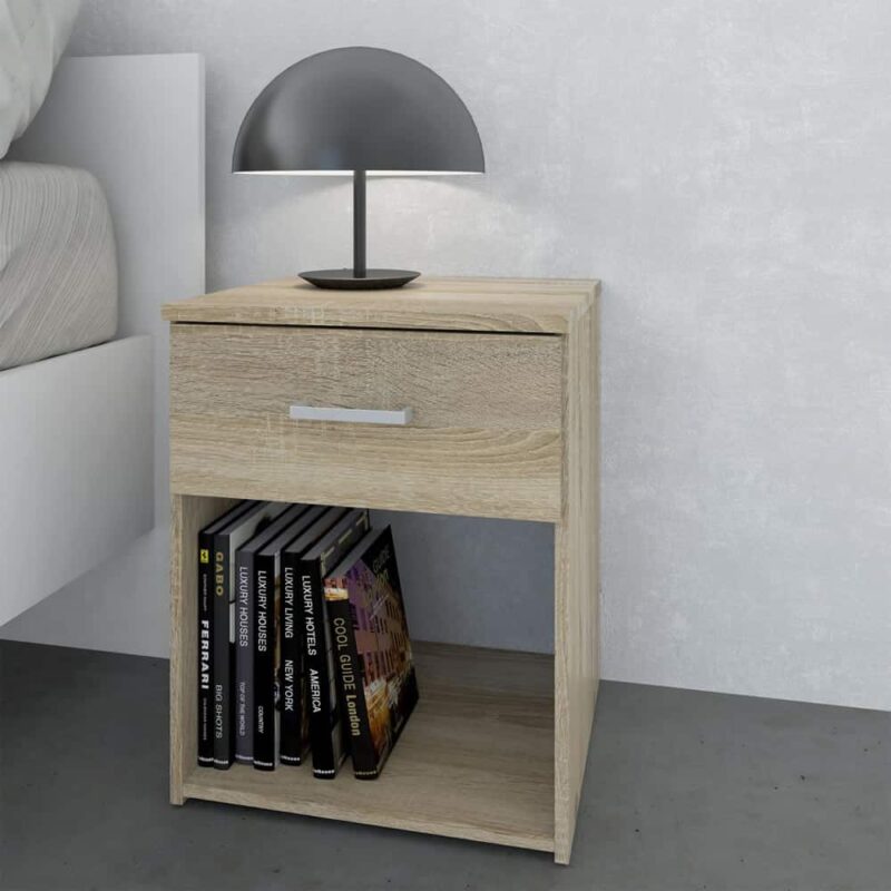 Furniture To Go Space Bedside Table 1 Drawer Oak