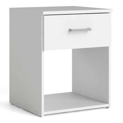 Furniture To Go Space Bedside Table 1 Drawer White