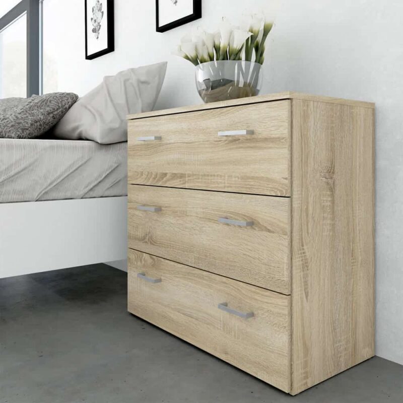 Furniture To Go Space Chest Of 3 Drawers Oak