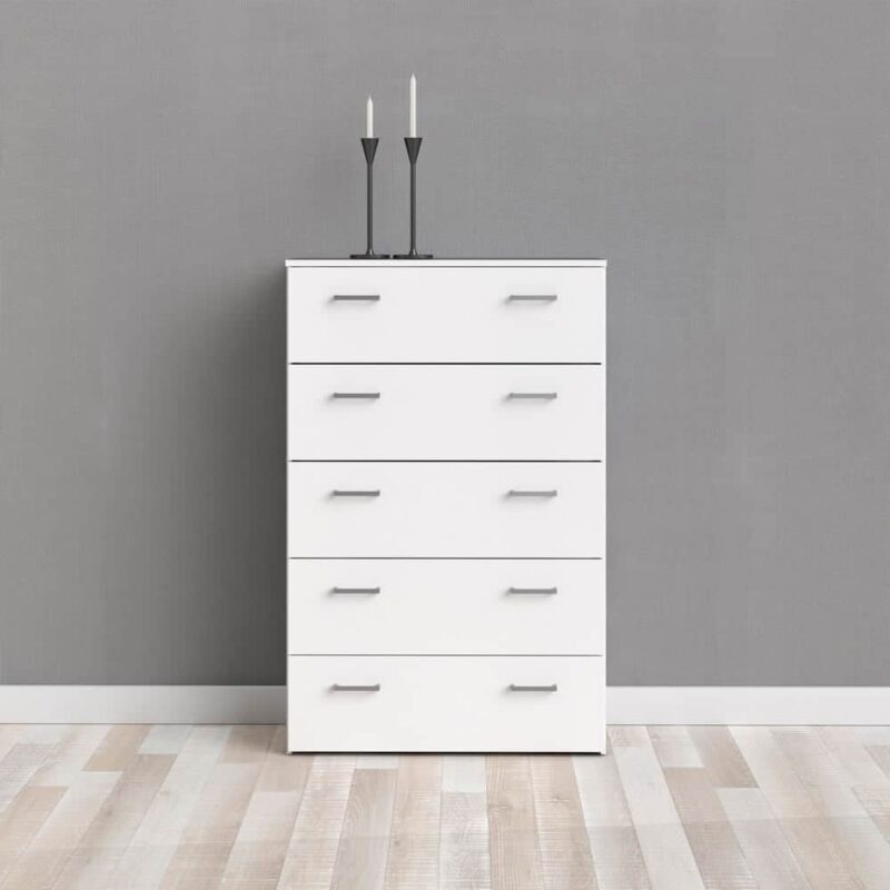Furniture To Go Space Chest Of 5 Drawers White