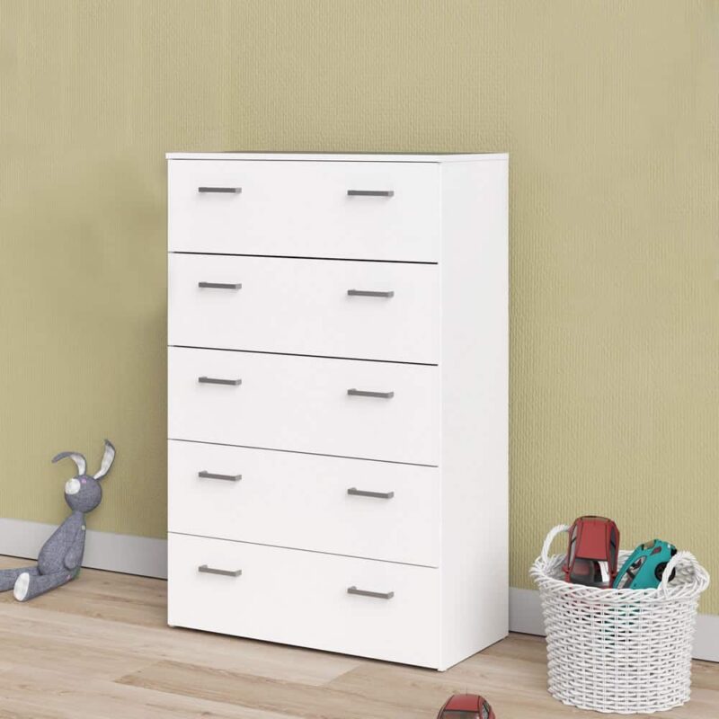 Furniture To Go Space Chest Of 5 Drawers White