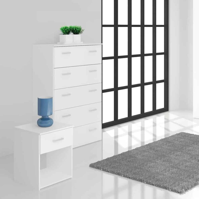 Furniture To Go Space Chest Of 5 Drawers White