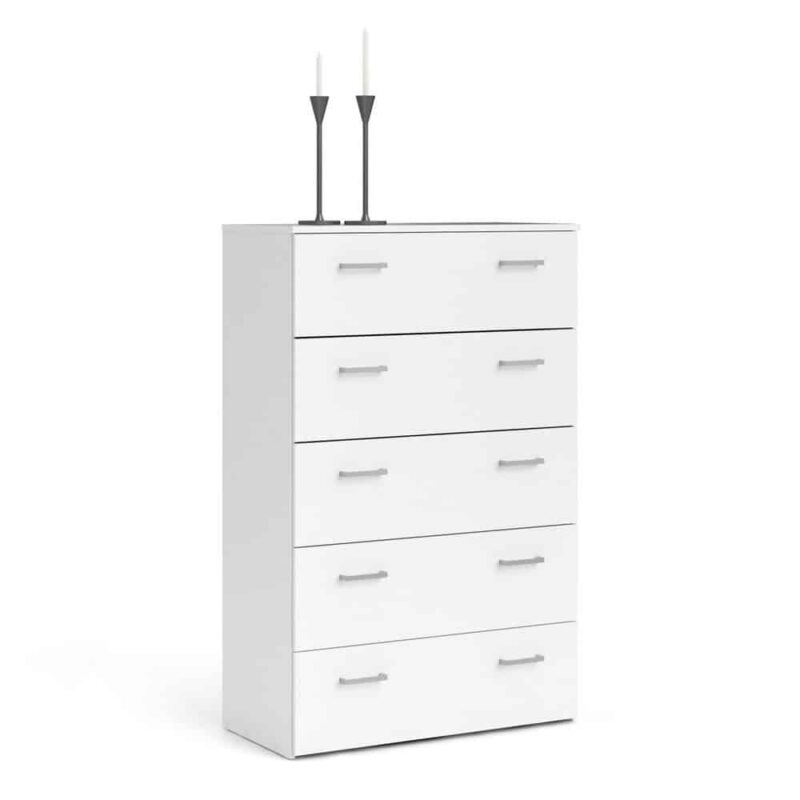 Furniture To Go Space Chest Of 5 Drawers White