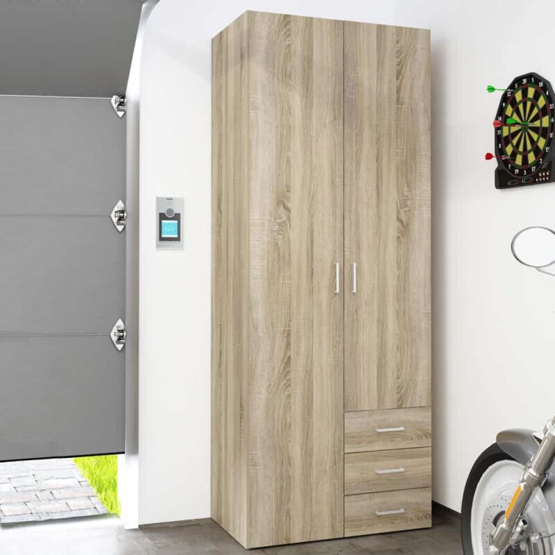 Furniture To Go Space Tall 2 Door Wardrobe 3 Drawers Oak