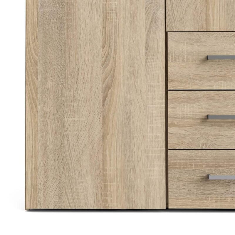 Furniture To Go Space Tall 4 Door Wardrobe 3 Drawers Oak
