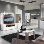 Furniture To Go Toronto Tall Narrow Glazed Display Cabinet White High Gloss