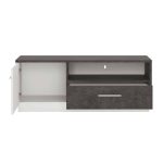 Furniture To Go Zingaro 1 Door 1 Drawer TV Cabinet Grey White