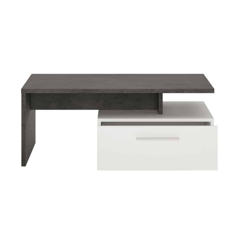 Furniture To Go Zingaro 2 Drawer Coffee Table Grey White