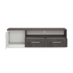 Furniture To Go Zingaro 1 Door 2 Drawer Wide TV Cabinet Grey White