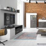 Furniture To Go Zingaro 1 Door 2 Drawer Wide TV Cabinet Grey White