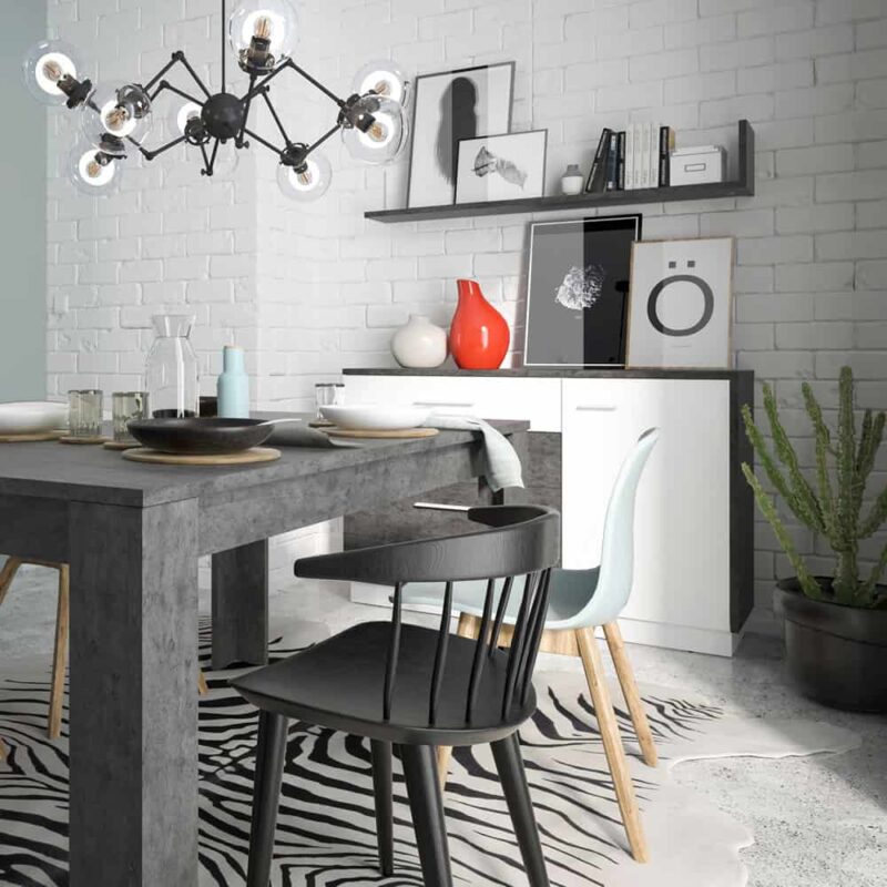 Furniture To Go Zingaro Extending Dining Table Grey