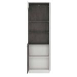 Furniture To Go Zingaro Tall Glazed Display Cabinet LH Grey White